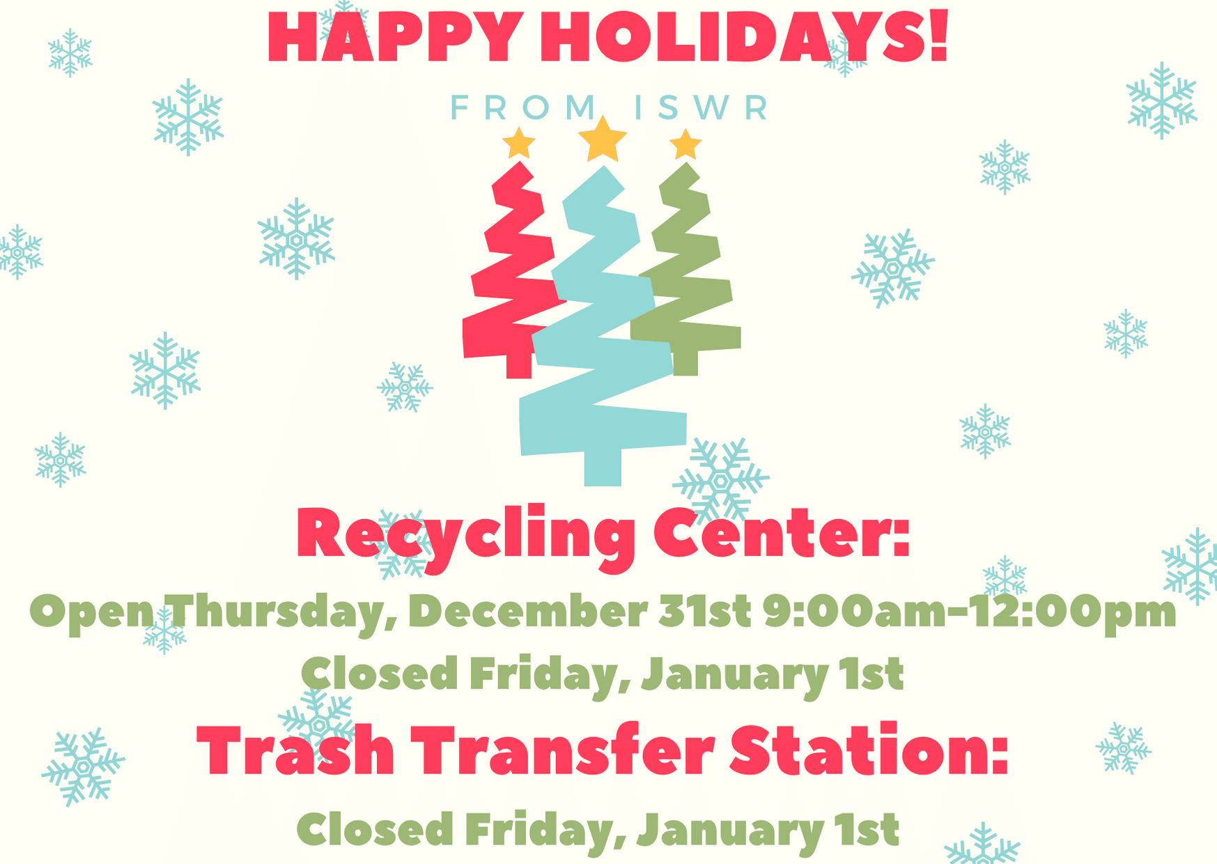 Happy Holidays from ISWR