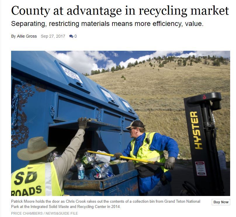 Jackson Hole News and Guide Recyce Article