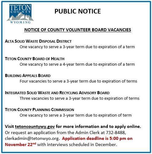 board vacancies information