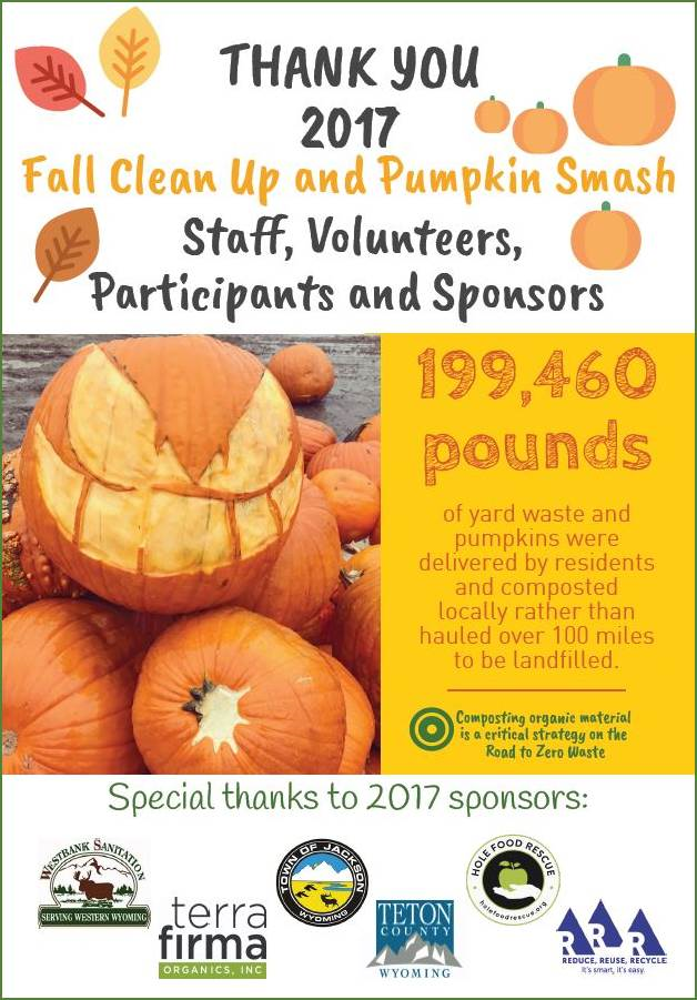 Yard waste/Pumpkin Smash thank you