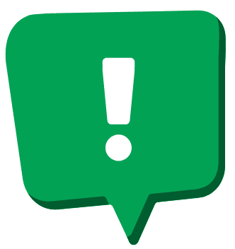 Alert Bubble Icon Green